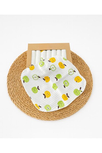 BYS BABY FASHION 100% Cotton Organic Baby Girl - Boy Mouth Wipes Set of 7 Boxed