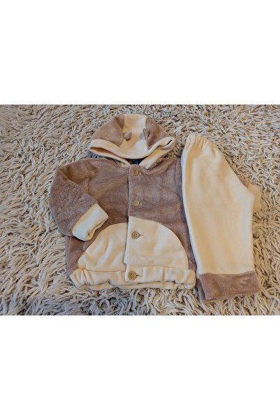 Handmade Minis Boutique Handmade Minis Boutique fluffy set, beige with brown