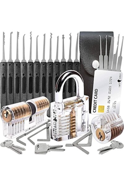 LET Set de unelte pentru lacate si incuietori cu 30 de piese pentru lacatusi ...