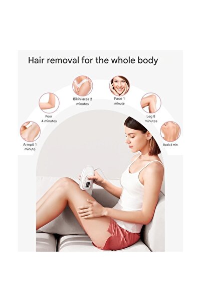 Haarlosy IPL Hair Removal Device — 999,900 Flashes, 5 Intensity Levels, Cooling, Auto/Manual, Painless