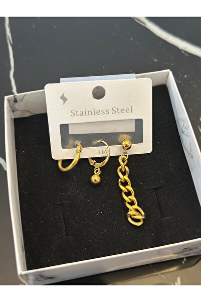 Menshure Three Pieces Set Steel Earrings