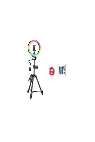 NEEWER 10-inch RGB LED Ring Light Kit with Tripod, Ball Head, 2 Phone Holders...