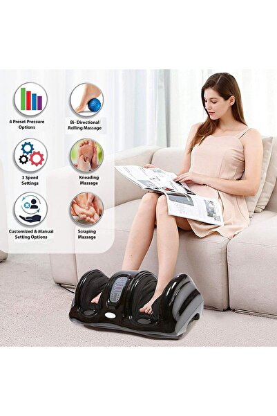 Coverzone Ayak Masaj Cihazı – 5 Modlu Shiatsu, Yoğurma & Yuvarlama, Ayarlanab...