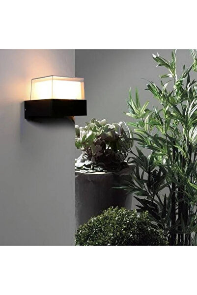 HAMER 6W square outdoor light, black color, yellow light