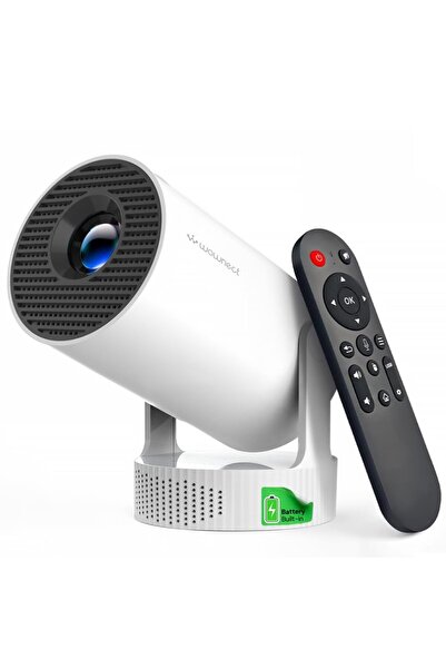 Wownect Mini Smart Projector |180 ANSI Lumens |12000mAh Battery | Android 13 | 4K Support |Auto Keystone