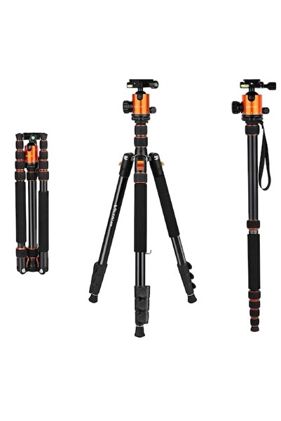 Victiv 2-in-1 Tripod/Monopod with 360° Ball Head, 59–195 cm (205 cm monopod), 10 kg Load, Aluminum, 2 Qu