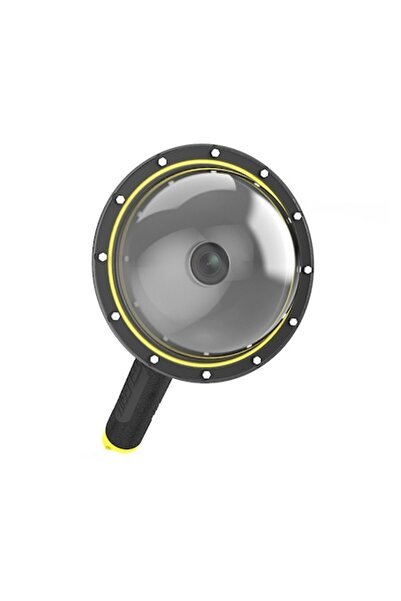 TELESIN Carcasă subacvatică tip dom pentru DJI Osmo Action 4 / Action 3, impermeabilă, cu mâner, pentru scufundări și snorkeling