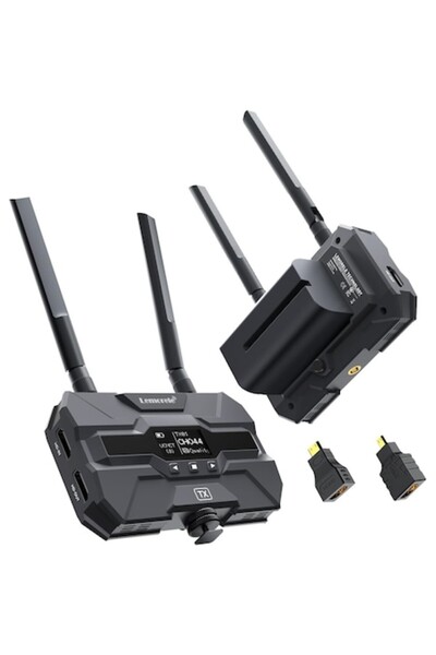 lemorele Extender HDMI wireless R200 5G, Full HD 1080p, OLED, 2 baterii de 4400mAh