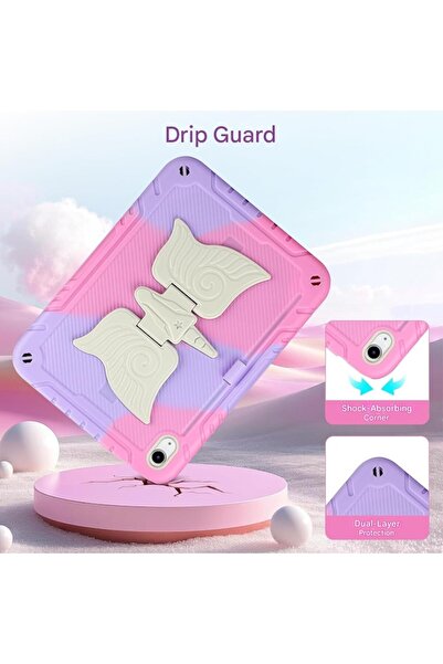 Aolcev Unicorn iPad Case for iPad A16 11" (11th gen 2025) & iPad 10.9" (10th gen 2022) - Pink