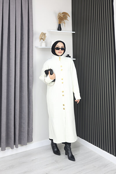 sorisso Πλεκτό φόρεμα, μακρύ, με λεπτομέρεια με κουμπιά