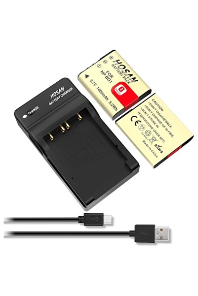 HOSAN Set de 2 baterii NP-BG1 1400 mAh cu încărcător USB pentru camere Sony