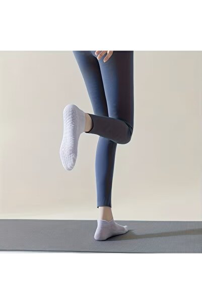 UZARLAR ÇORAP 3Çift Kaydırmaz Taban Nefes Alan Çekçekli Yoga,Pilates,Spor ve Hac,Umre Tavaf Patik Çorabı ANTI-SLIP