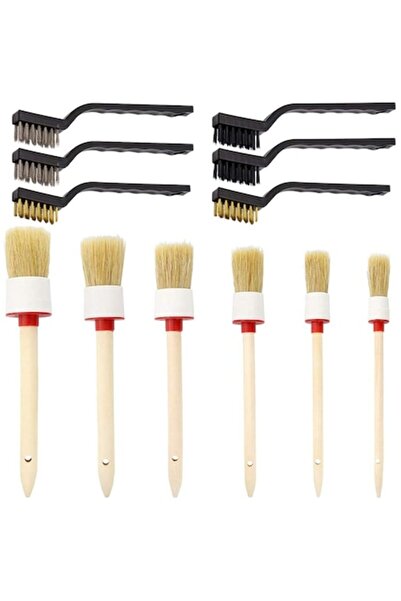 SourceTon Set de 12 perii de detailing auto, diverse dimensiuni, pentru jante, guri de ventilație, motor, interior, tapițerie,