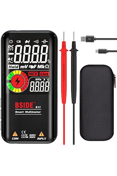 BSIDE Smart Digital Multimeter, Auto-ranging, 9999 counts, 3.5" Color LCD, True RMS, NCV