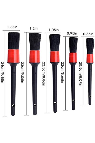 Queta 13-piece car detailing brush set with detailing brushes, wire brush, applicator sponge and cloth