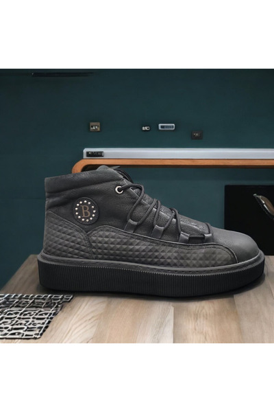 VİVA SHOES 100% Genuine Leather Poly Sole Men's Half Boots