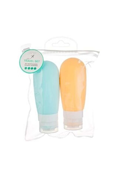 BAMI NETWORK Set Sticle din Silicon Ciel Portocalie de Calatorie 100ml