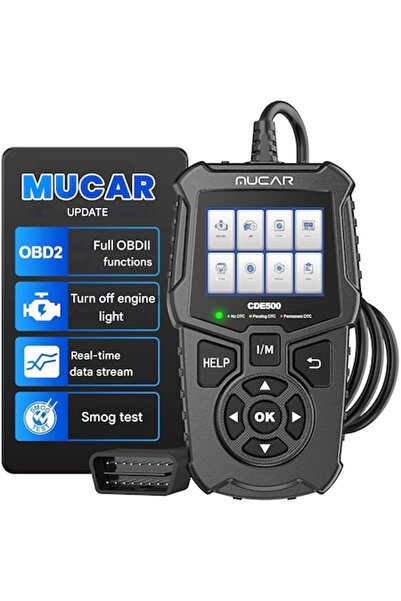 mucar Tester auto OBD2, cititor de diagnosticare pentru OBDII/EOBD, șterge codurile, ecran de 2,4 inch
