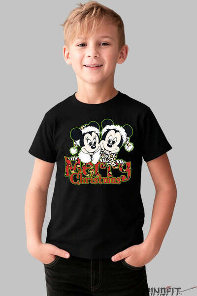 GILDAN Χριστουγεννιάτικο μπλουζάκι για αγόρια με τον Μίκυ και την Μίνι σε εορ...