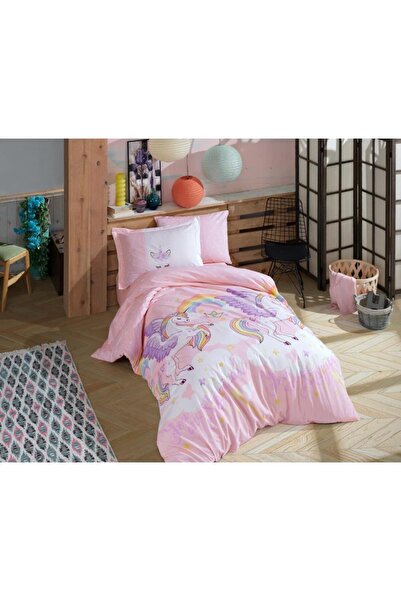 Generic Brand Single Poplin Bedding Set Magical Pink