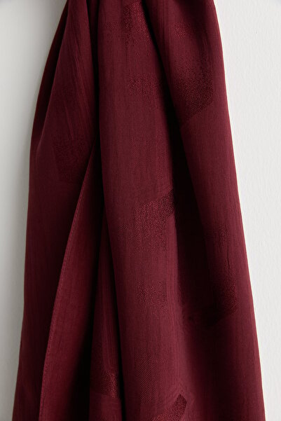 Nihan Desenli Pamuk Naia Lyocell Şal Bordo