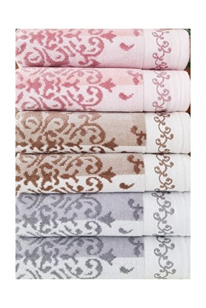 Özdilek Puder - Smeđa - Siva Emily set peškira od 6 komada