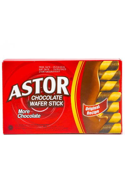 Astor Chocolate Wafer Sticks Cokelat 40gms, 120kal Crunchy Delight Sticks Pack of 3