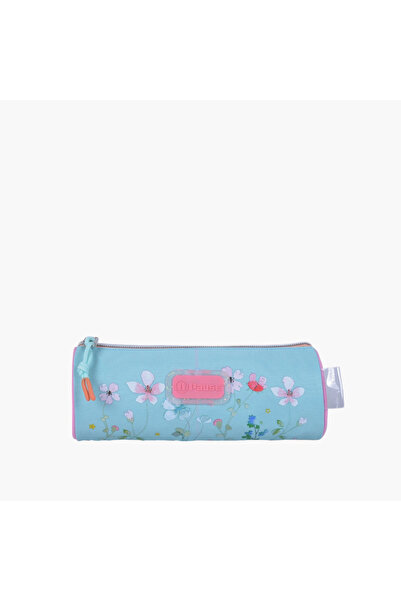 Pause حقيبة أقلام بطبعة زهور مع سحاب للإغلاق