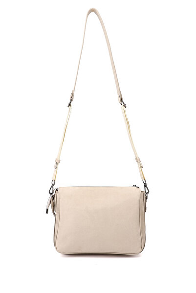 GÖNDERİ(R) Women's Beige Suede Long Strap Shoulder Bag