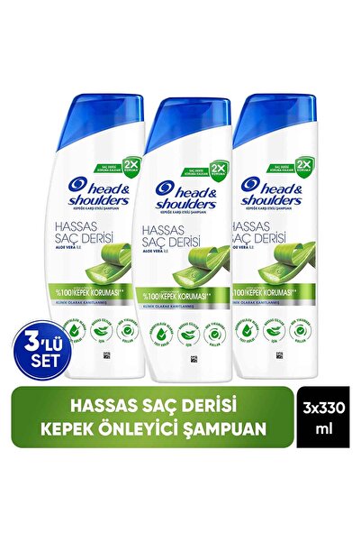 Head & Shoulders Hassas Saç Derisi Kepek Karşıtı Şampuan Aloe Vera ile 330ml ...