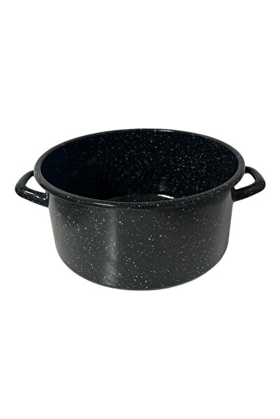 dealshopromania Deep enameled saucepan 5 liters Black