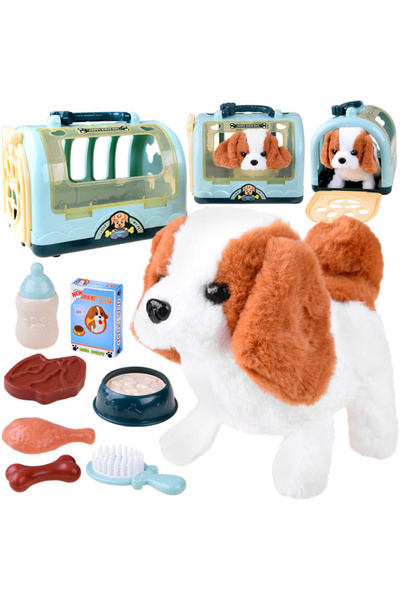 Jokomisiada Catelus Beagle interactiv din plus pentru copii, cu accesorii de ...