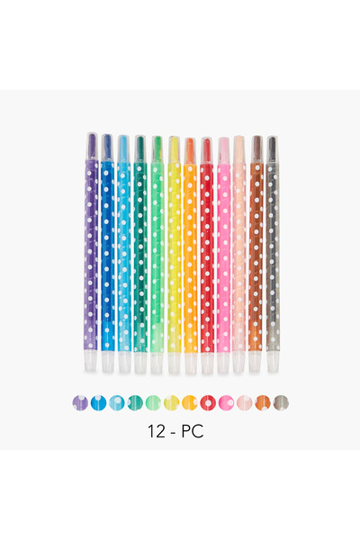 GLOO مجموعة أقلام تلوين ملتوية من 12 قطعة