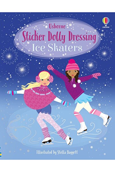 Usborne Sticker book, SDD ICE SKATERS,