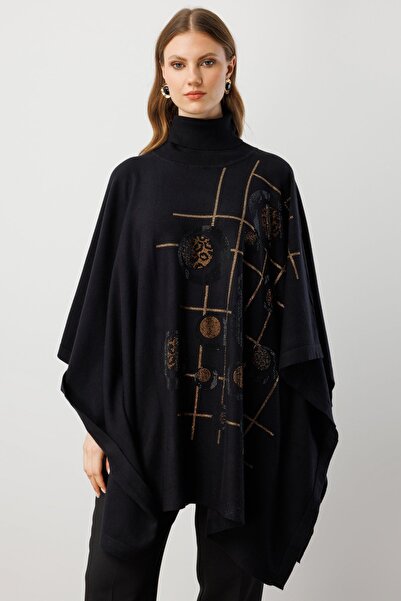 ON Balıkçı Yaka Taş İşlemeli Panço