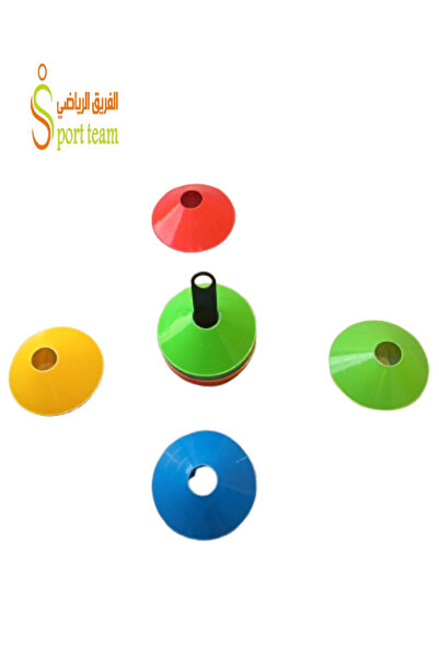 Sport Team أقماع تدريب رياضية – 40 قطعة (4 ألوان × 10 حبات لكل لون)