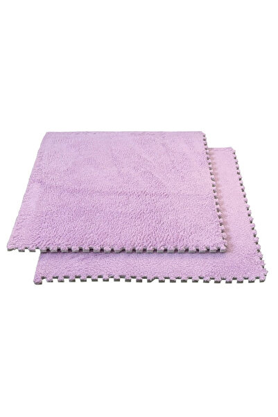 PROCART Fluffy puzzle mat, 61.5x61.5x1.7 cm, EVA foam, set of 2 pieces Light purple