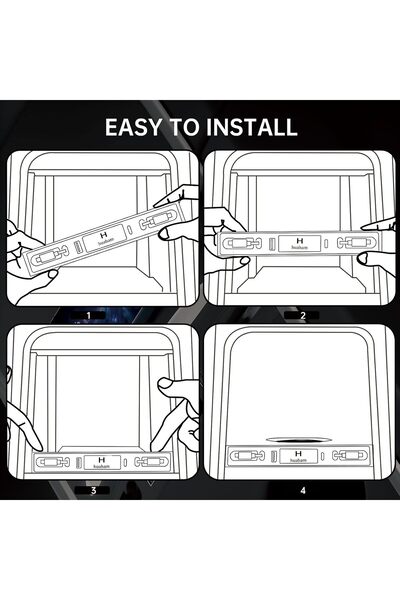 Generic Model 3 Y Center Console USB Hub Retractable Cable PD Fast Charger Docking Station LED Blue Light
