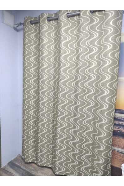 Evcimenhome New Product Lined Rustic Curtain with Eyelets Metal Ring 170Cmx230Cm