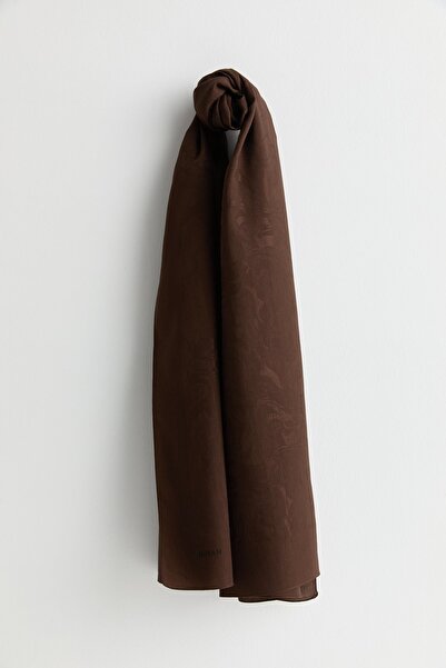 Nihan Natural Viskon Floş Şal Acı Kahve