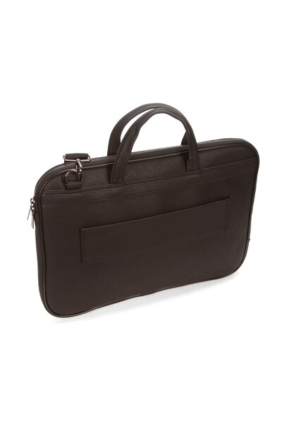 Newish Polo Men's Black Faux Leather Briefcase and Laptop Bag