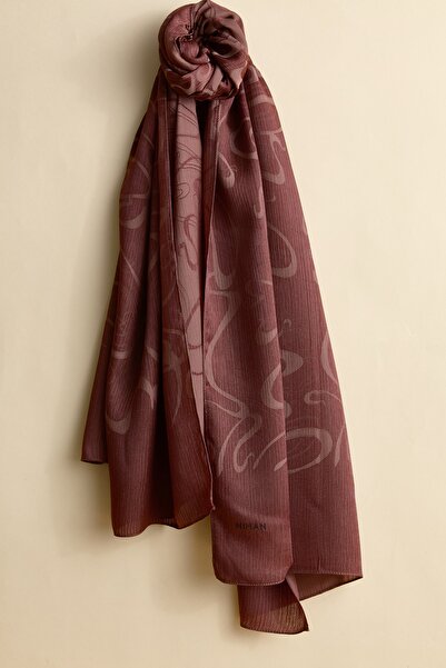 Nihan Jakar Desenli Şal Acı Kahve - 79389