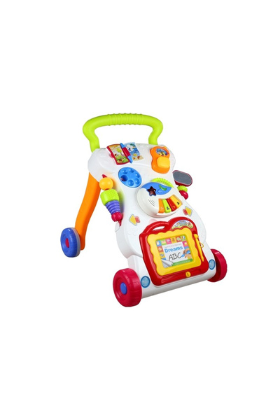 Huanger Toys Многофункционална проходилка 3 в 1 с пиано, телефон и интерактив...