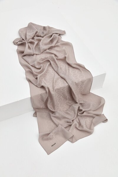 Nihan Jakar Pamuk Lyocell Şal Bej