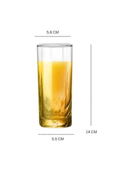 dealshopromania Set de 6 pahare de sticlă, 265 ml, Anthea PENTRU SUC, APĂ, VI...