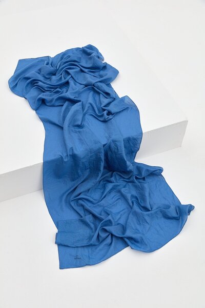 Nihan Düz Stil Şal İndigo