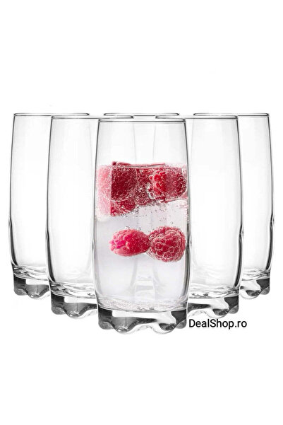 dealshopromania Set de 6 pahare pentru apă, suc, vin, bere - Adora 390 ml, st...