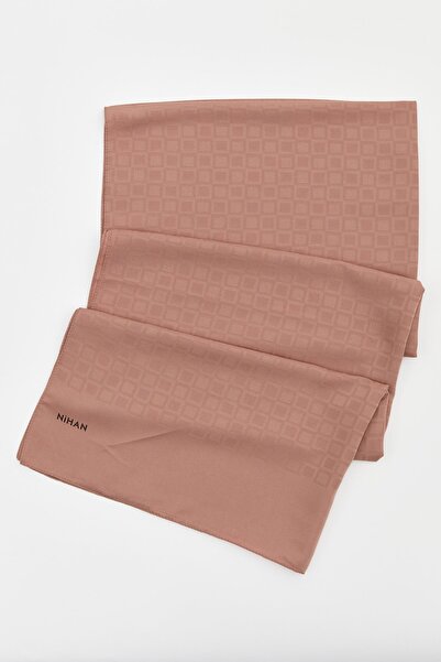 Nihan Jakar Desenli Şal Açık Kahve