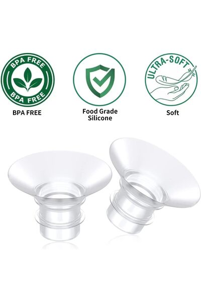 Arabest Wearable Flange Inserts 17mm & 19mm, 4-Pack, Silicone BPA-Free, Reduce 24mm to 17/19mm
