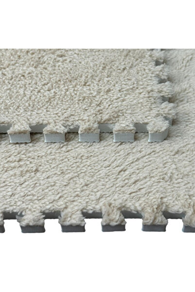 PROCART Fluffy puzzle mat, 61.5x61.5x1.7 cm, EVA foam, set of 2 pieces Light coffee